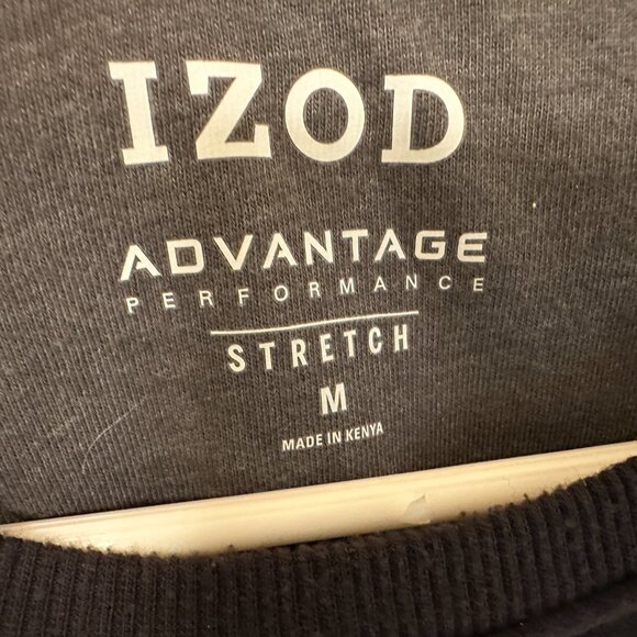 IZOD Advantage Performance Stretch Sweatshirt Medium Black/Gray - Picture 4 of 6